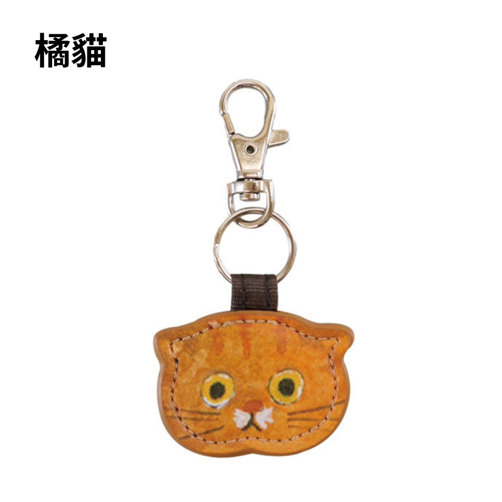ECOUTE日本小貓鑰匙圈 日系貓咪皮革鑰匙扣 鑰匙圈 貓奴扣 皮質鑰匙圈 包包吊飾