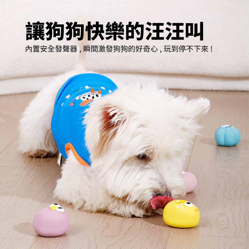 Roroarrr 天然乳膠發聲玩具 表情系列 狗玩具 可愛造型 天然玩具 安全玩具 怪獸造型