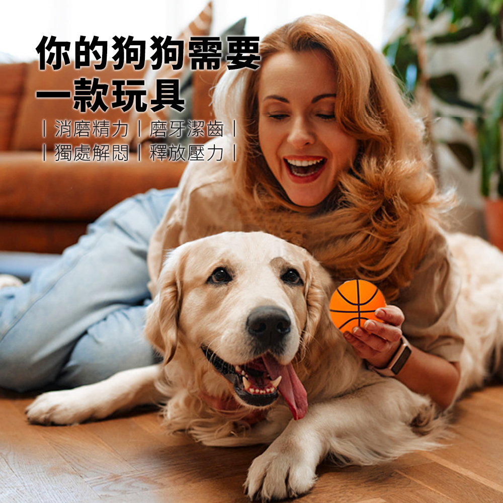 Bollo 高彈橡膠玩具球 橡膠籃球 高彈力足球 網球 棒球 狗狗玩具 耐咬磨牙 寵物玩具