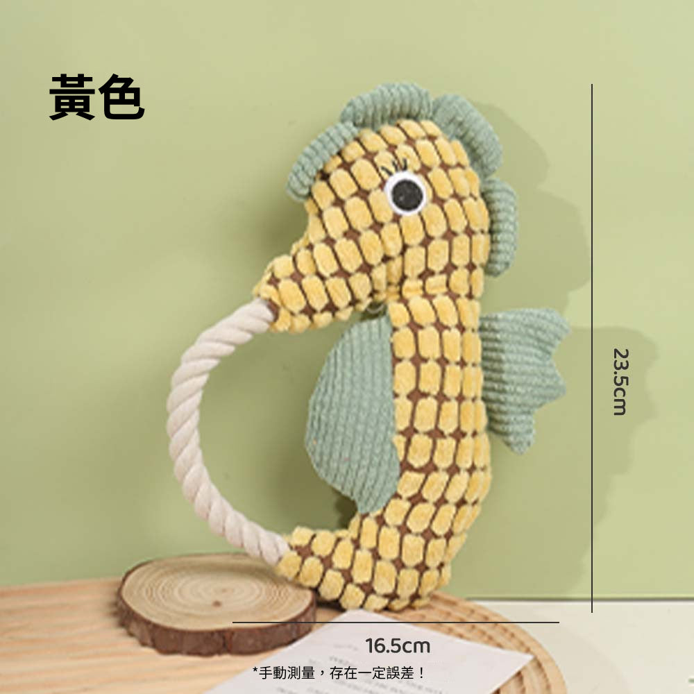 喜多魚 毛絨海馬玩具 貓狗玩具 寵物玩具 毛絨玩偶 寵物互動 仿真海馬 發聲玩具 狗狗陪伴玩偶 磨牙玩偶