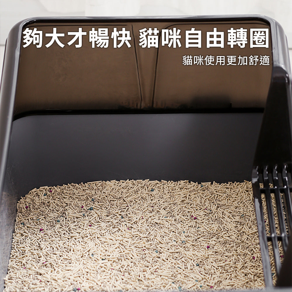 YoMix 側開口塑膠貓砂盆 貓咪廁所 貓便盆 貓砂 大貓盆