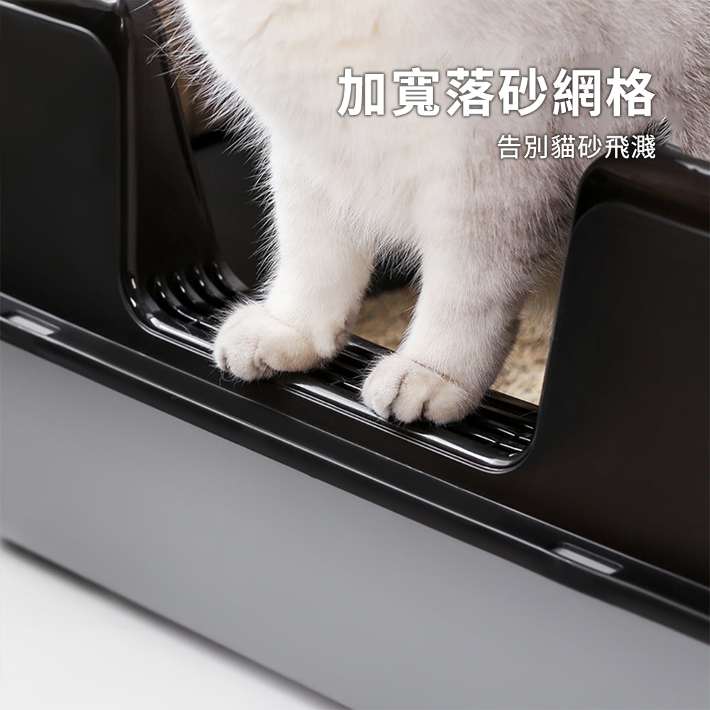 YoMix 側開口塑膠貓砂盆 貓咪廁所 貓便盆 貓砂 大貓盆