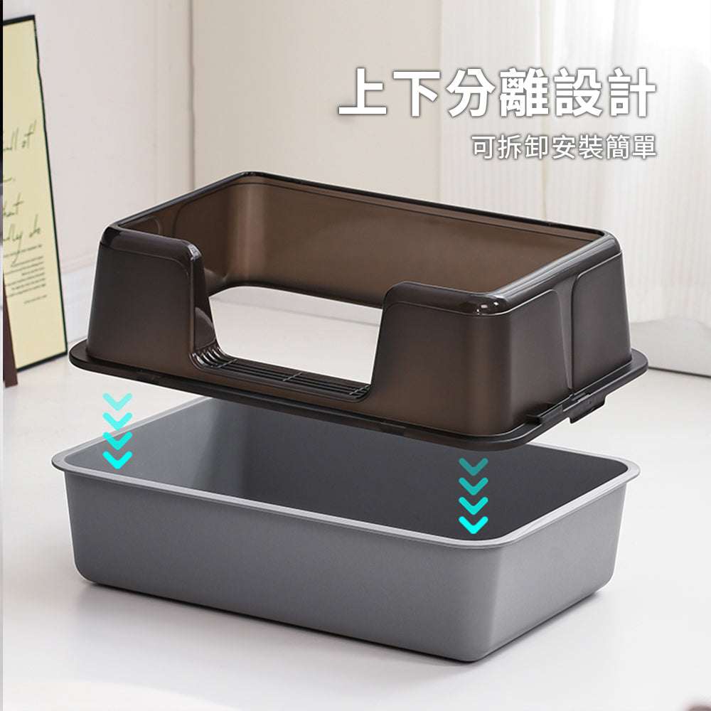 YoMix 側開口塑膠貓砂盆 貓咪廁所 貓便盆 貓砂 大貓盆