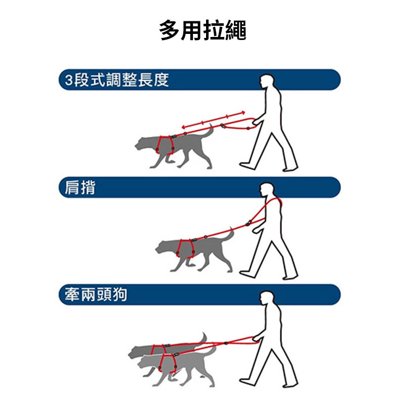 PPARK 寵物工園 - 多用式拉繩 可肩背 長拉 短拉 寵物牽繩 外出用品
