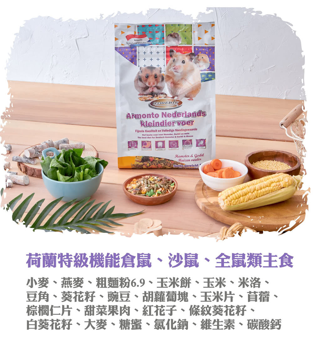 AARMONTO 阿曼特 M 全鼠料 荷蘭特級機能全鼠類主食 寵物鼠蔬果主食