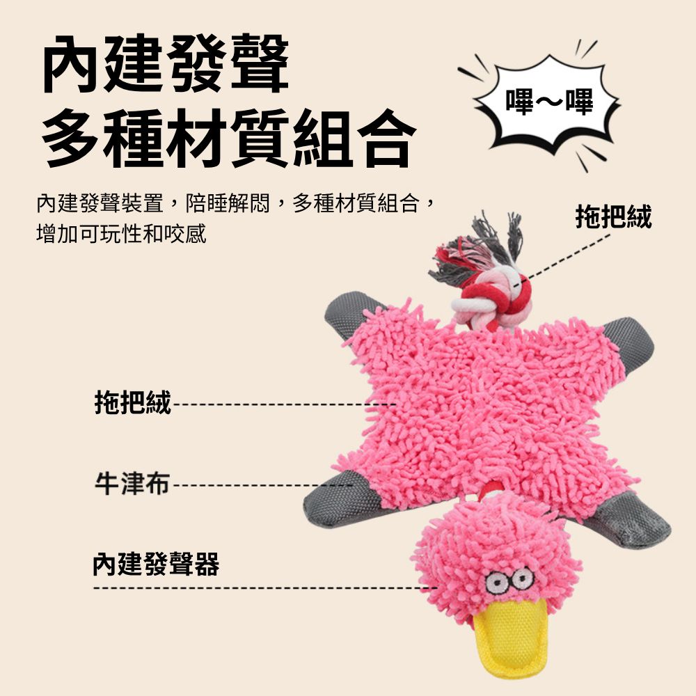 餵根蔬 棉繩拖把 狗玩具 潔齒磨牙耐咬玩偶 狗狗玩具 寵物洩憤玩具 寵物玩偶 仿真玩偶