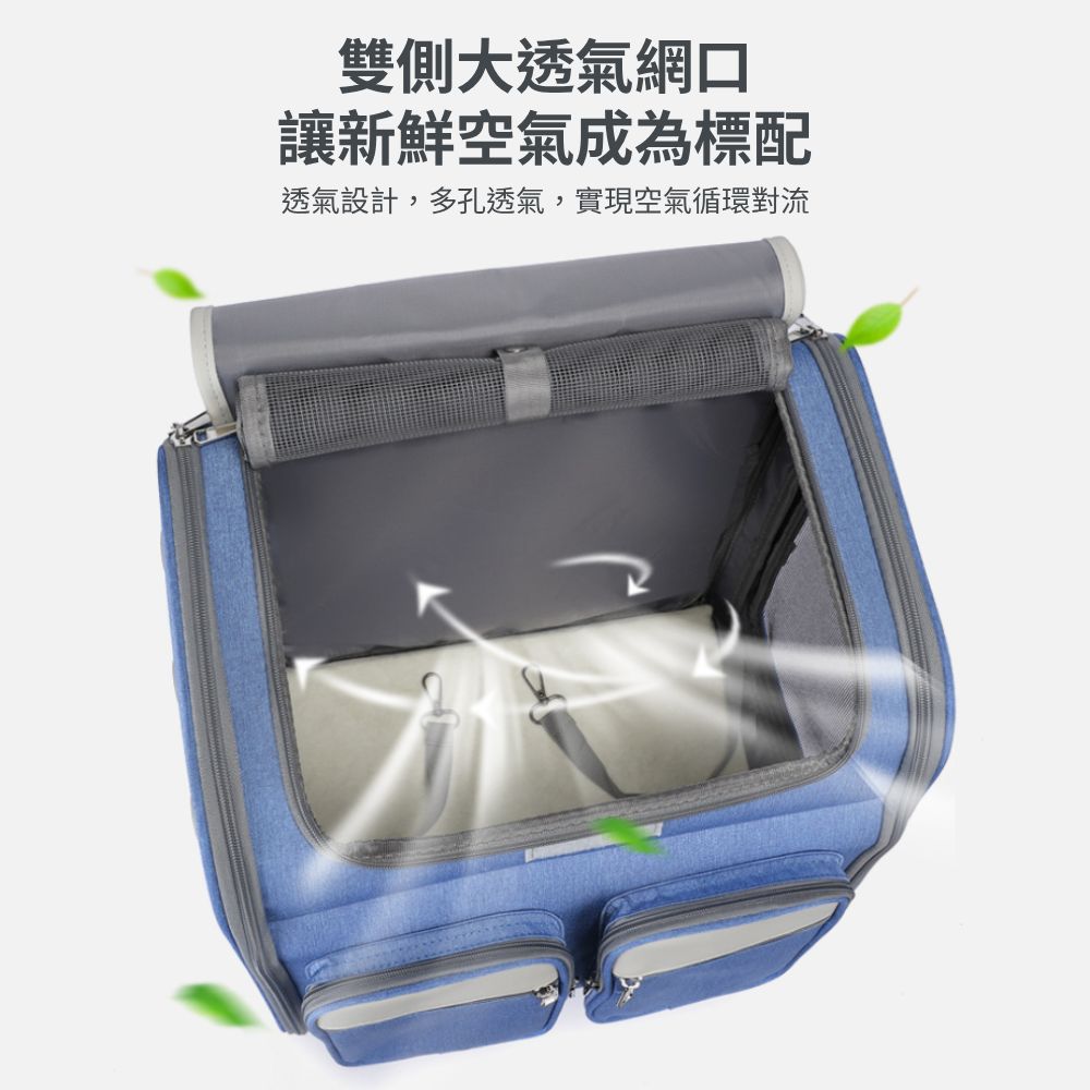 GZD便攜箱型拉桿後背包 寵物背包 寵物外出包 外出旅行寵物雙肩包 拉桿寵物推車 外出拉桿背包