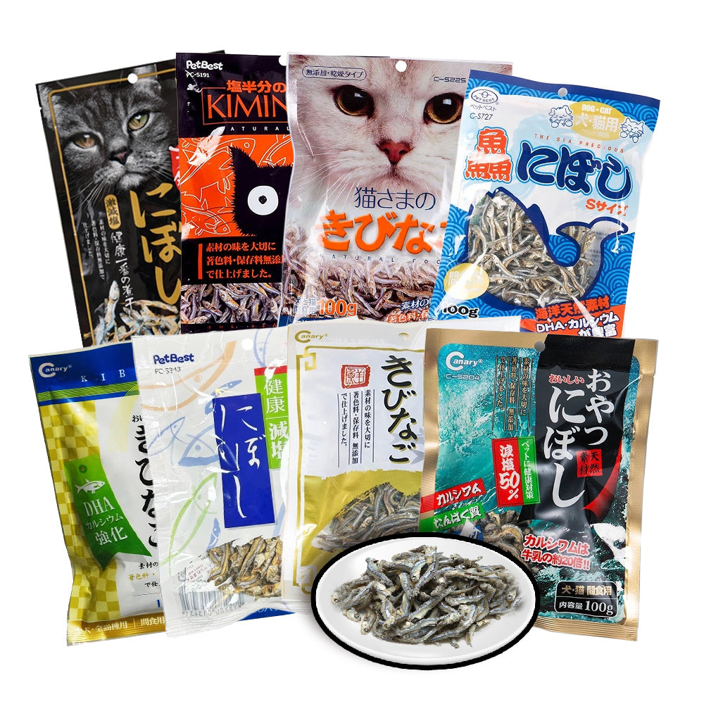 Canary PetBest 貓用小魚乾系列100g 貓零食 貓魚乾 柴魚片 減鹽健康魚乾 貓點心 貓咪零嘴