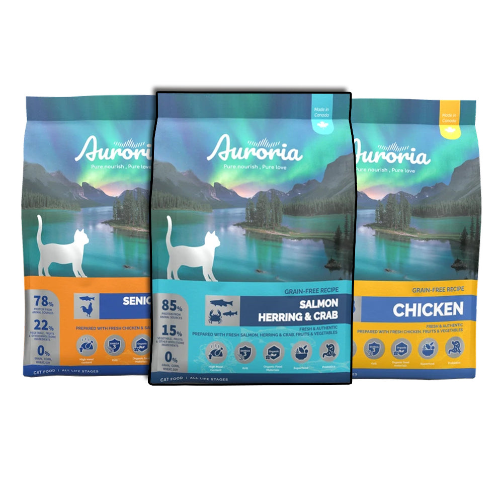 Auroria 極光 貓飼料 全齡貓 貓糧 極光天然糧 無穀 雞肉 鮭魚 毛掌櫃寵物