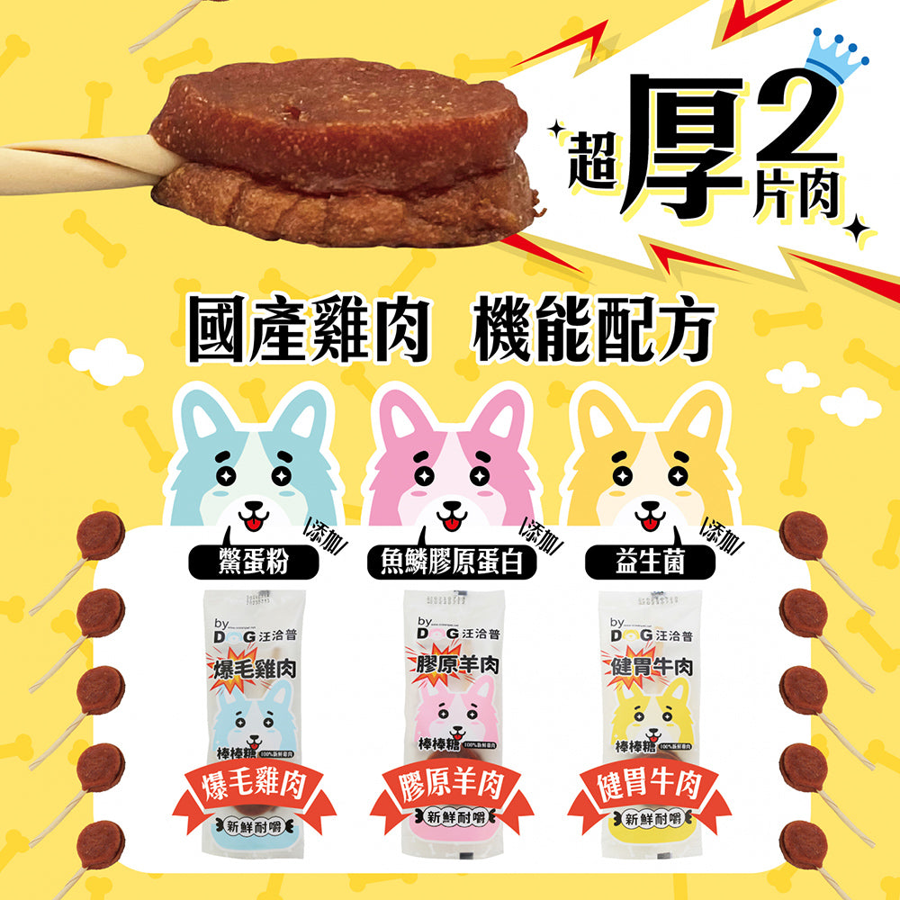 汪洽普 棒棒糖 20g (肉乾 寵物零食 狗狗肉乾 咬咬棒)