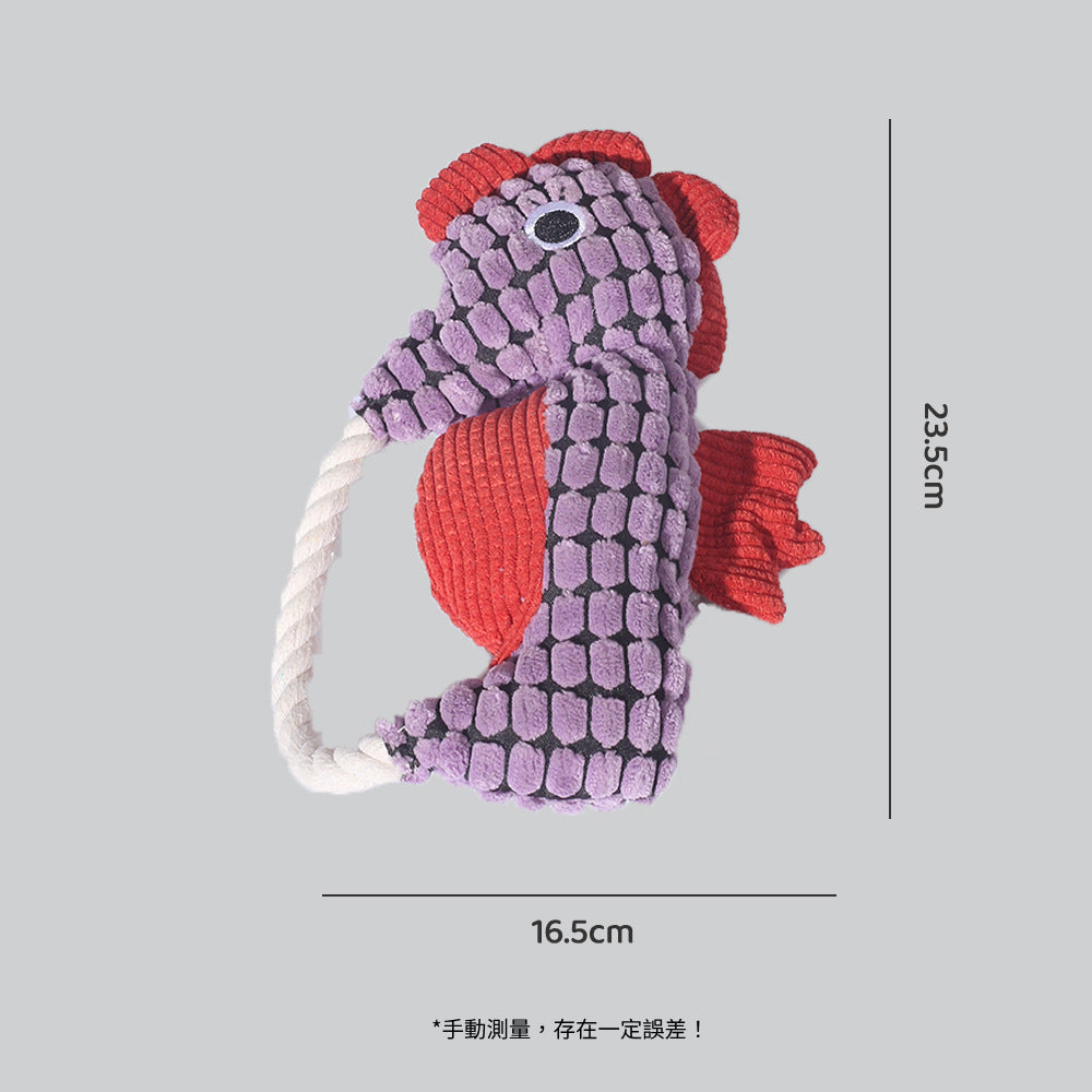 喜多魚 毛絨海馬玩具 貓狗玩具 寵物玩具 毛絨玩偶 寵物互動 仿真海馬 發聲玩具 狗狗陪伴玩偶 磨牙玩偶
