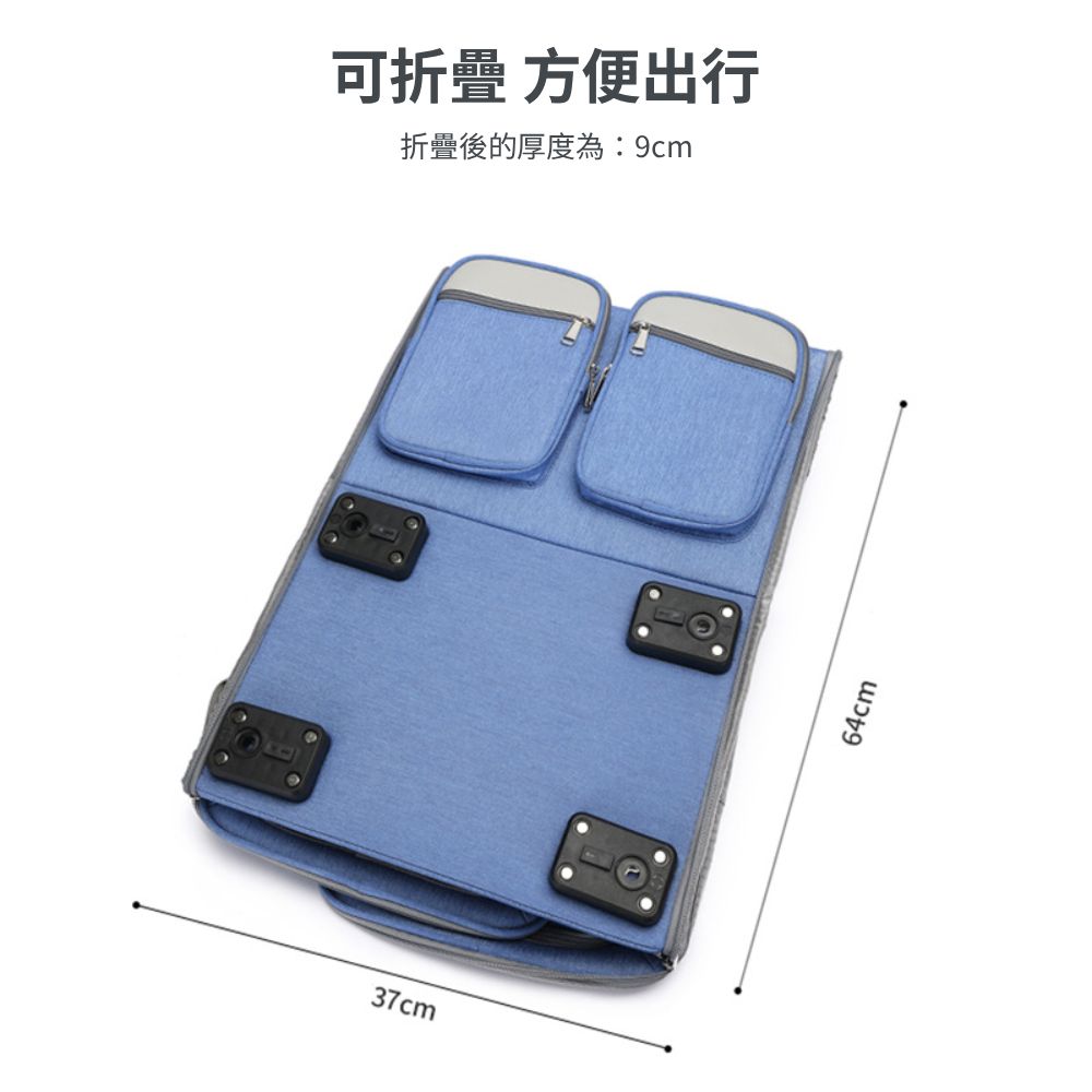 GZD便攜箱型拉桿後背包 寵物背包 寵物外出包 外出旅行寵物雙肩包 拉桿寵物推車 外出拉桿背包
