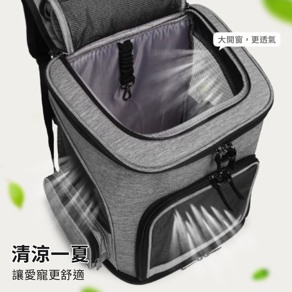 GZD便攜透氣後背包 寵物包 寵物便攜包 狗狗外出包 可折疊貓包狗包 硬底大容量包 寵物外出包