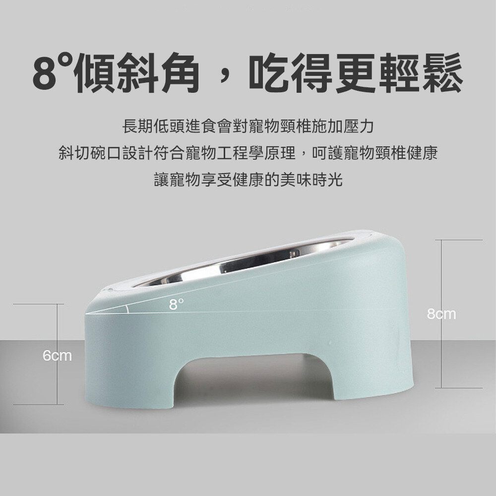 YK斜坡不銹鋼單碗 不銹鋼寵物碗 寵物碗 寵物盆 狗碗 貓碗 塑膠碗 寵物