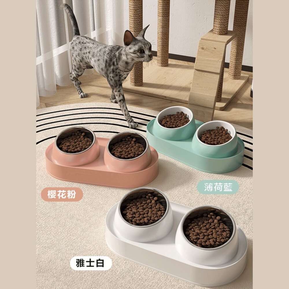 不鏽鋼增高雙碗 寵物陶瓷碗 增高碗 防蟻碗 防溢碗 不銹鋼 防打翻 防溢食 水碗 寵物碗 狗碗 貓咪碗