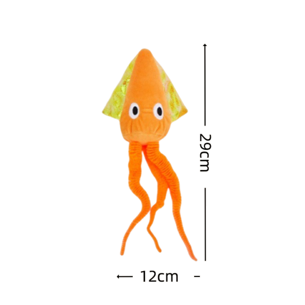 Duodoo 海底亮光動物貓玩具 貓薄荷 貓玩具 海洋魚章魚造型 含貓薄荷 絨毛玩具 羽毛 魚 自嗨 解悶貓玩具