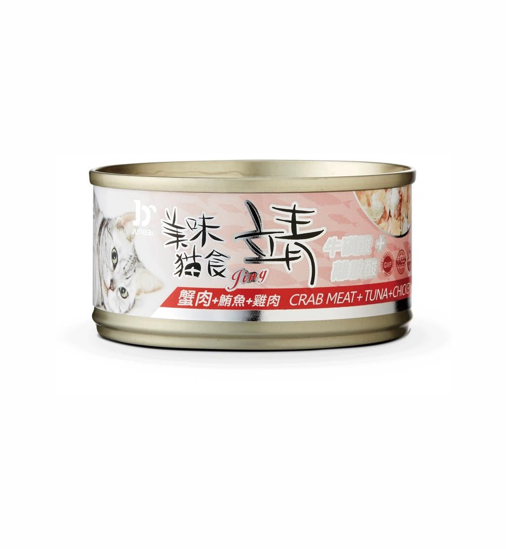 Jing 靖 貓罐頭 80g 貓咪餐罐 貓食 全齡貓 副食罐 貓罐 毛掌櫃寵物