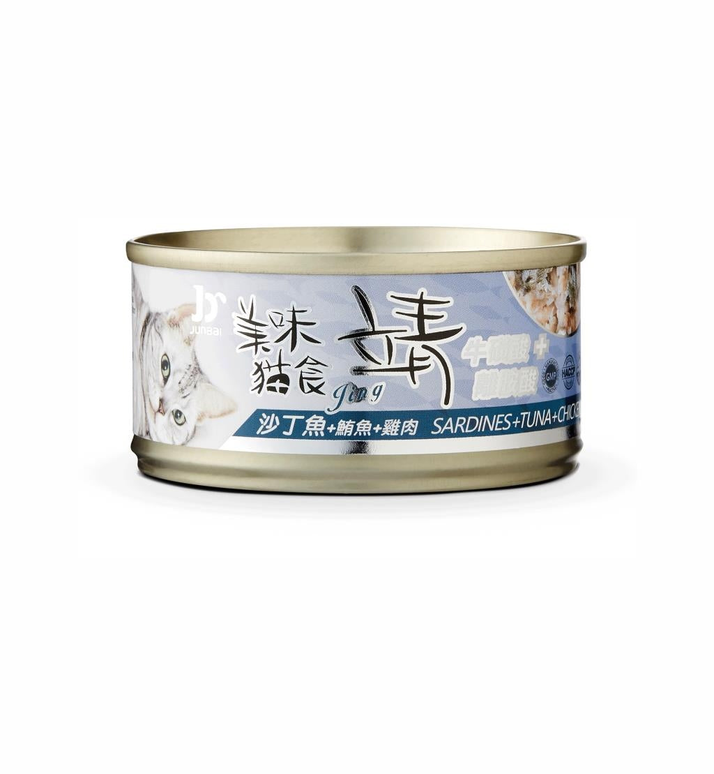 Jing 靖 貓罐頭 80g 貓咪餐罐 貓食 全齡貓 副食罐 貓罐 毛掌櫃寵物