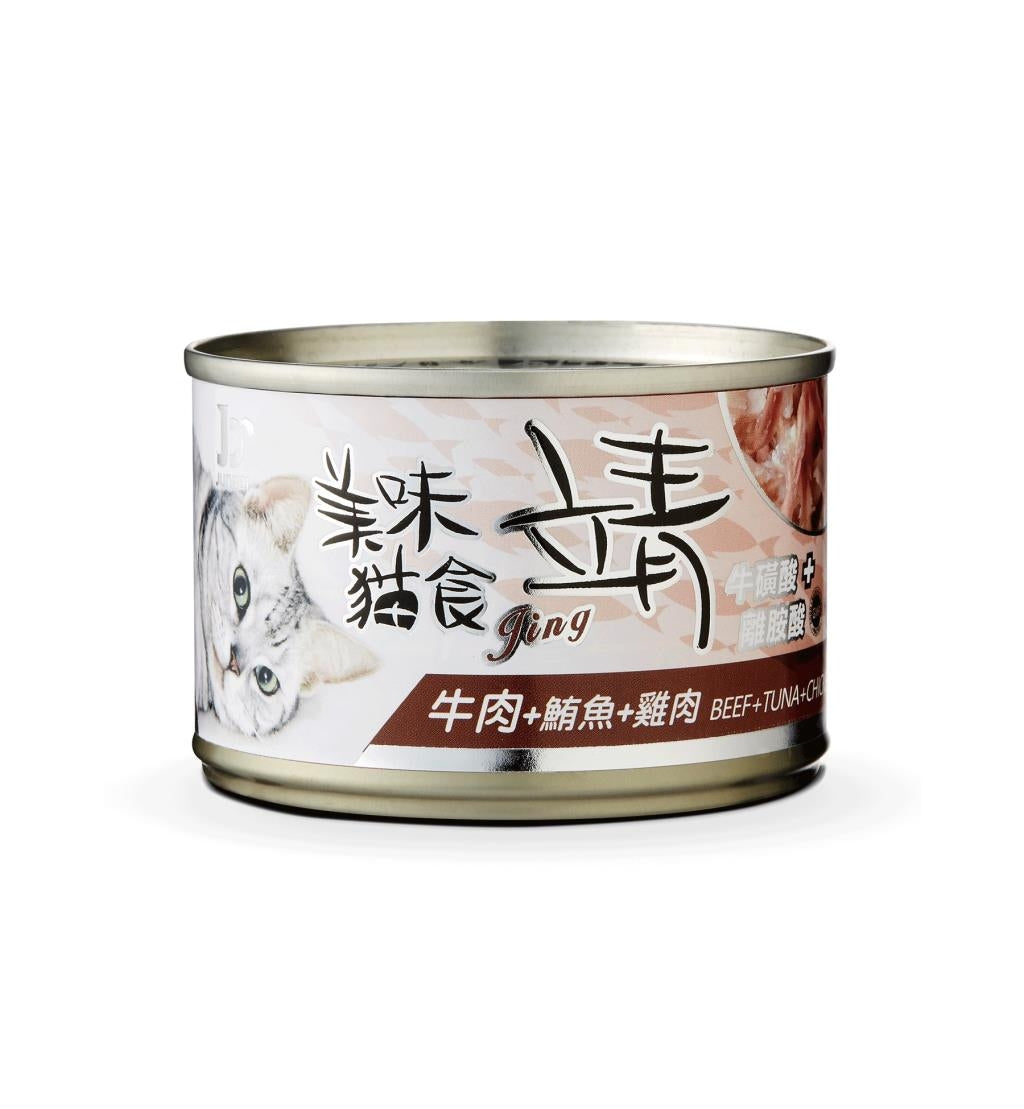 Jing 靖 貓罐頭 80g 貓咪餐罐 貓食 全齡貓 副食罐 貓罐 毛掌櫃寵物