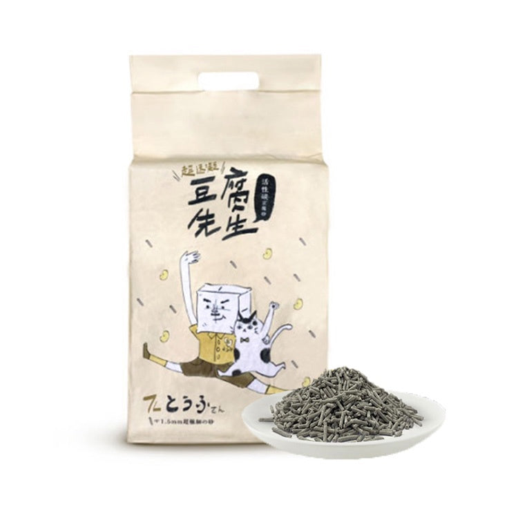 豆腐先生 貓砂 豆腐砂 破碎形 條型 植物砂 活性碳 可沖馬桶 凝結強