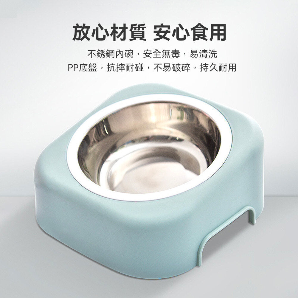 YK斜坡不銹鋼單碗 不銹鋼寵物碗 寵物碗 寵物盆 狗碗 貓碗 塑膠碗 寵物