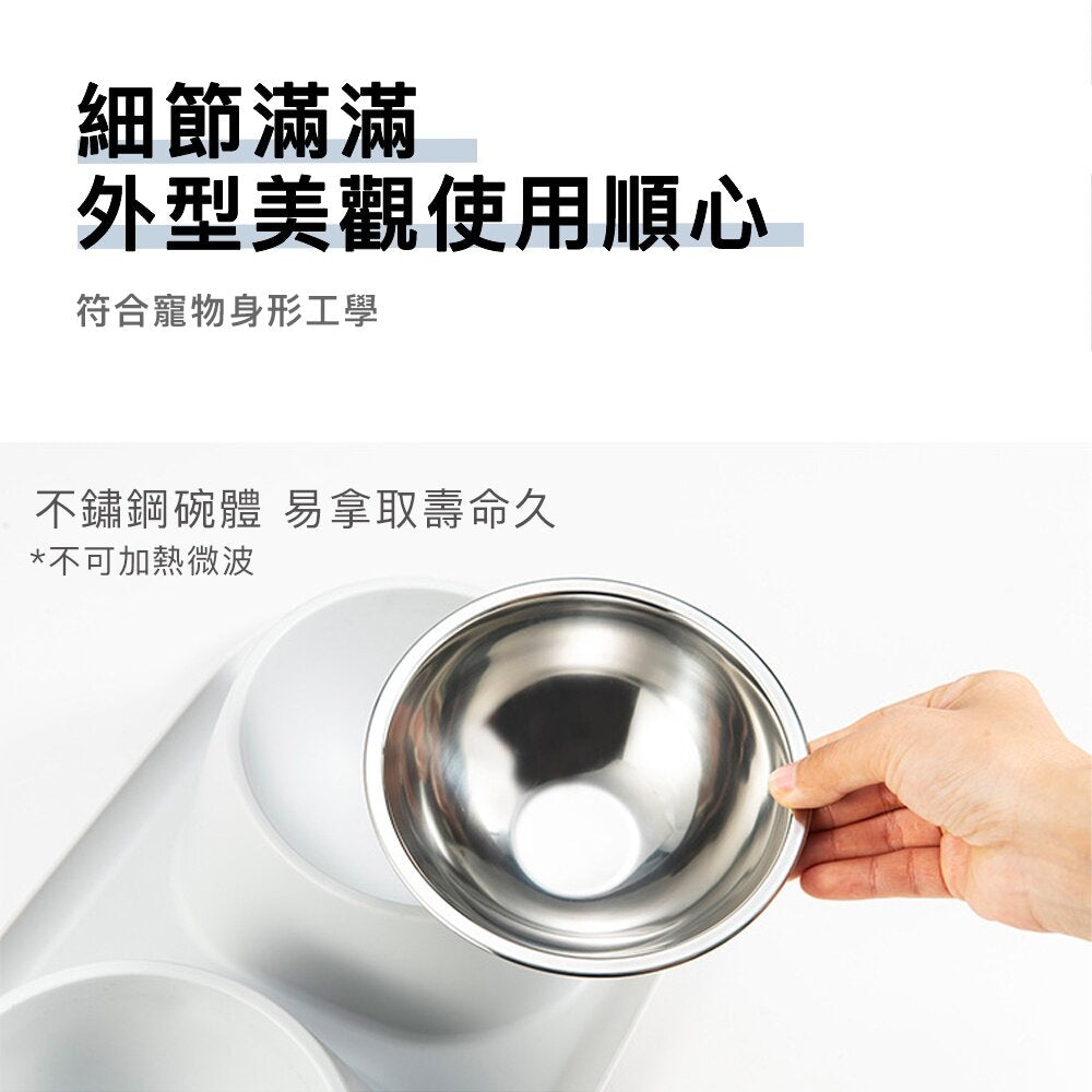 不鏽鋼防蟻雙碗 防蟻碗 防溢碗 寵物碗 狗碗 不銹鋼碗 寵物碗 居家用品