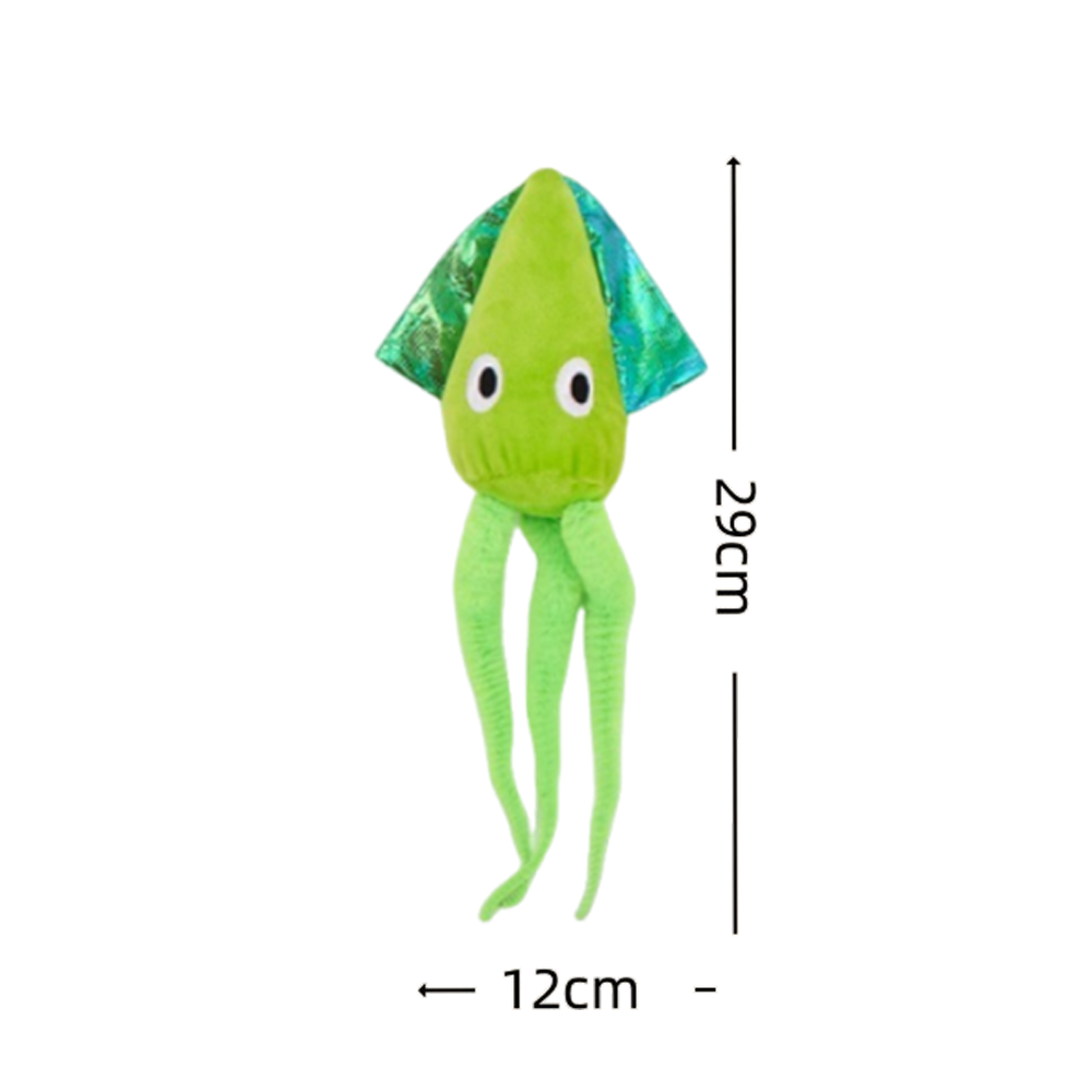 Duodoo 海底亮光動物貓玩具 貓薄荷 貓玩具 海洋魚章魚造型 含貓薄荷 絨毛玩具 羽毛 魚 自嗨 解悶貓玩具