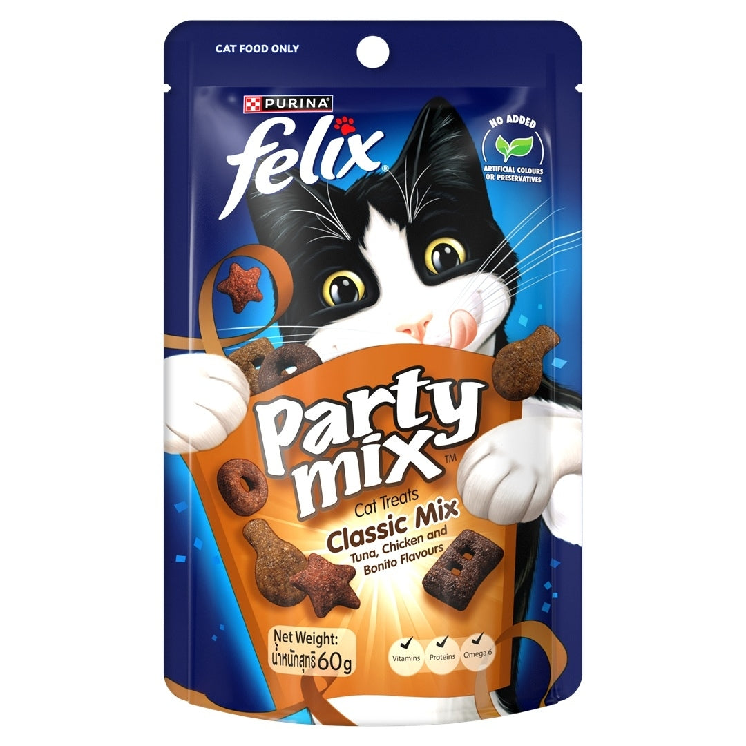Felix Party Mix 貓脆餅 菲力貓 香酥捲 貓點心 貓食品 貓餅乾 喜躍 貓零食 Play tube