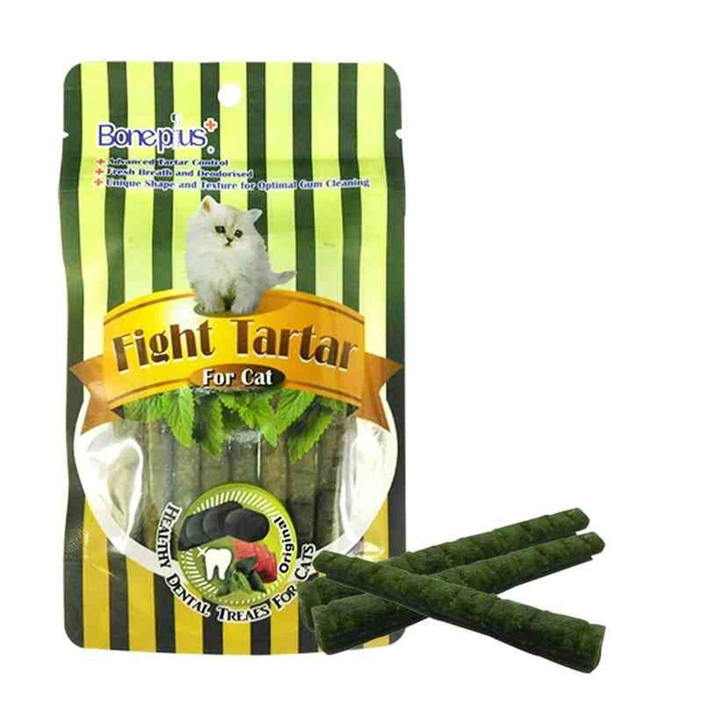 Bone Plus 貓專用 魚型薄荷潔牙骨 魚肉薄荷潔牙條 貓薄荷 木天蓼蟲癭果 貓用潔牙骨 潔牙骨