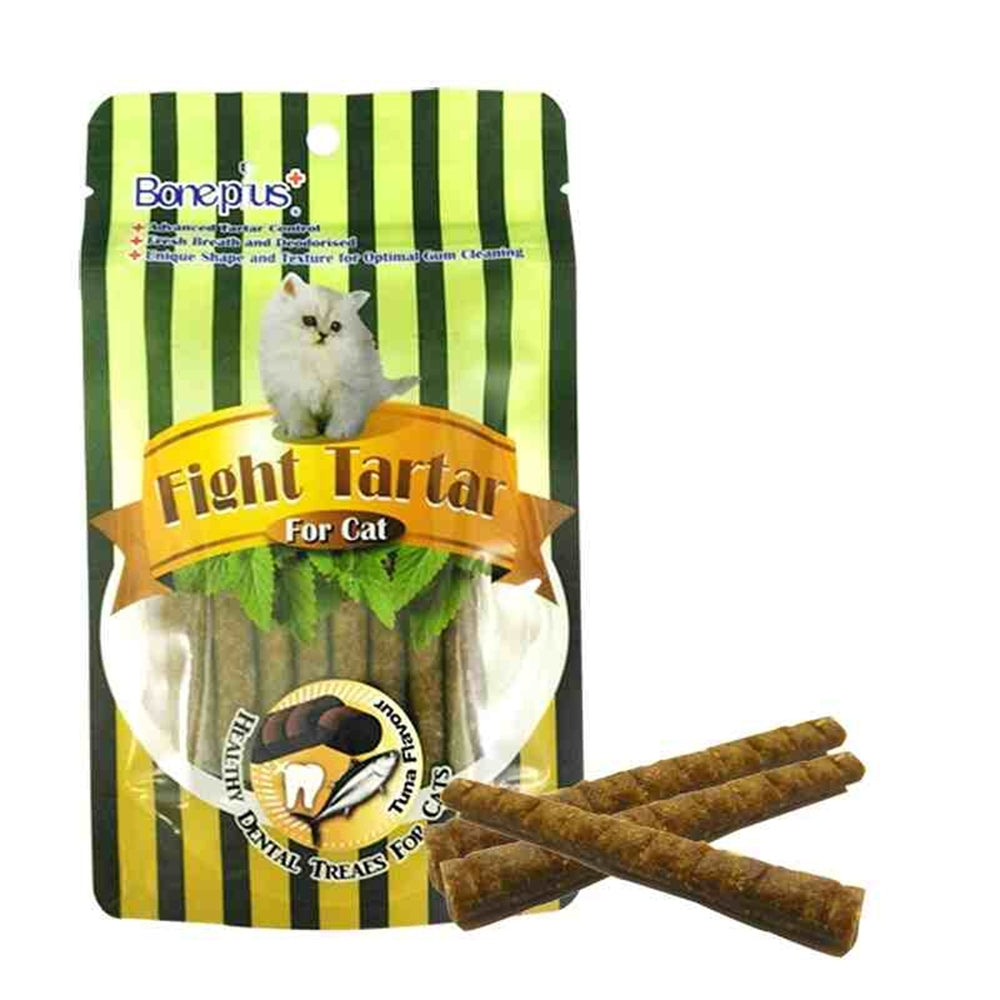 Bone Plus 貓專用 魚型薄荷潔牙骨 魚肉薄荷潔牙條 貓薄荷 木天蓼蟲癭果 貓用潔牙骨 潔牙骨