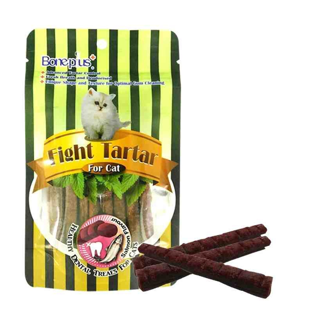 Bone Plus 貓專用 魚型薄荷潔牙骨 魚肉薄荷潔牙條 貓薄荷 木天蓼蟲癭果 貓用潔牙骨 潔牙骨