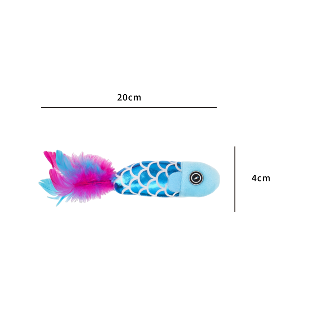 Duodoo 海底亮光動物貓玩具 貓薄荷 貓玩具 海洋魚章魚造型 含貓薄荷 絨毛玩具 羽毛 魚 自嗨 解悶貓玩具