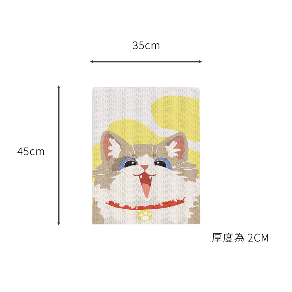 Scrapaw 大臉貓貼牆貓抓板 貓抓板 立式貼牆 耐磨環保 加厚不掉屑 貓咪磨爪 貓爪板