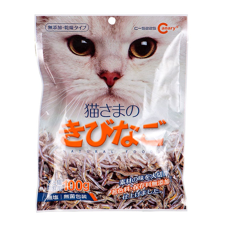 Canary PetBest 貓用小魚乾系列100g 貓零食 貓魚乾 柴魚片 減鹽健康魚乾 貓點心 貓咪零嘴