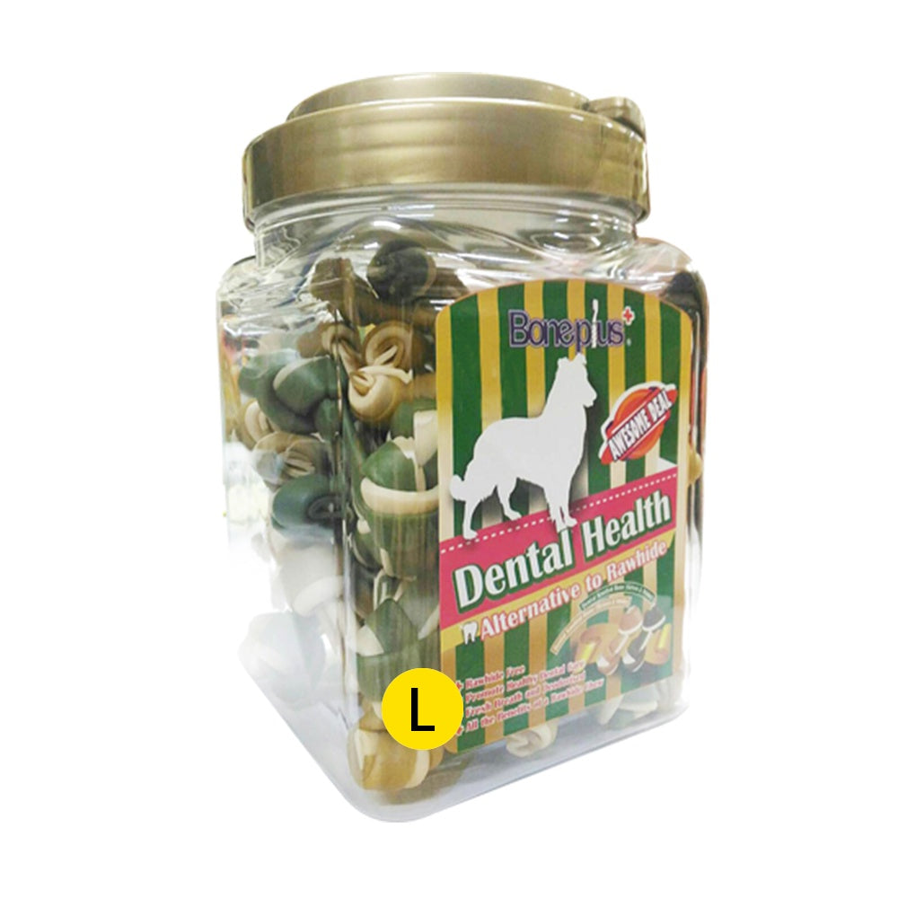 Boneplus 潔牙骨 雙色骨結 軟笛酥 潔牙棒 耐咬棒