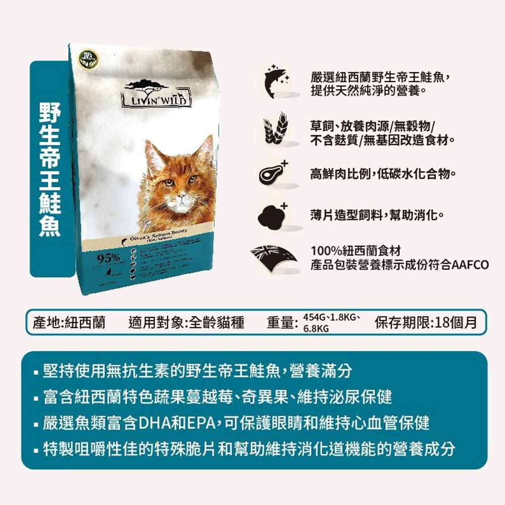 Livin Wild 野宴 紐西蘭無穀 貓飼料 貓糧 無穀貓飼料 無穀貓糧
