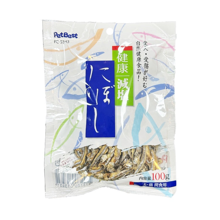 Canary PetBest 貓用小魚乾系列100g 貓零食 貓魚乾 柴魚片 減鹽健康魚乾 貓點心 貓咪零嘴