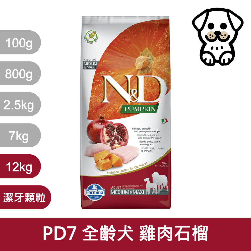 法米納ND 天然狗糧全品項7~12kg 無穀 南瓜無穀 小顆粒 潔牙顆粒 幼犬 全齡犬 狗飼料