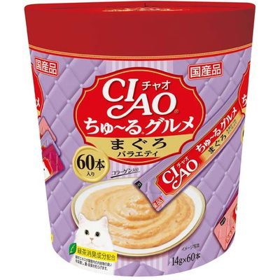 CIAO 日本製 家庭號 桶裝 貓用肉泥桶 14g/120入 ( 貓肉泥 零食 燒肉泥 肉泥 貓零食 )