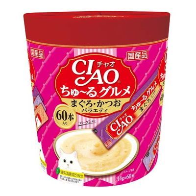 CIAO 日本製 家庭號 桶裝 貓用肉泥桶 14g/120入 ( 貓肉泥 零食 燒肉泥 肉泥 貓零食 )