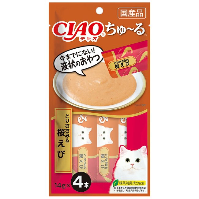 CIAO 日本製 啾嚕貓用肉泥 14g/4入 貓肉泥 零食 燒肉泥 肉泥 貓零食