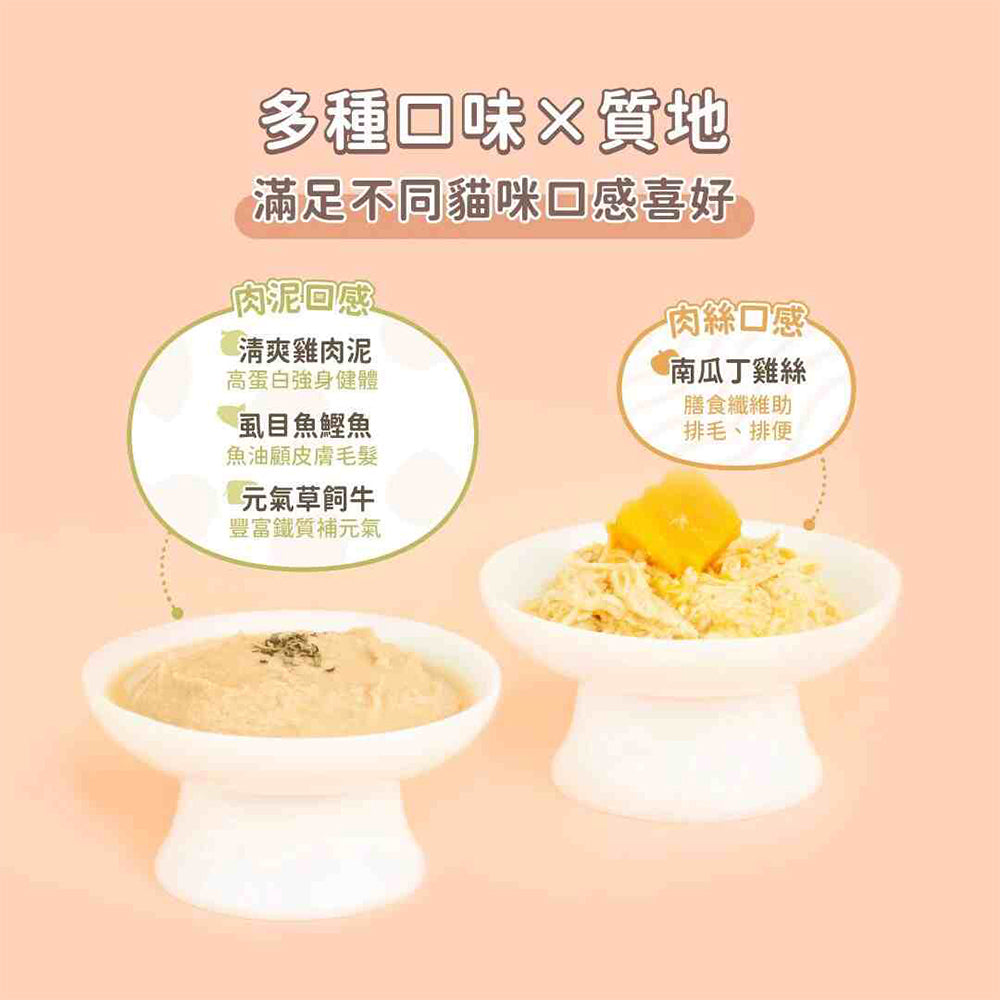 汪喵星球 貓咪低脂無膠主食罐80g 主食罐 全齡貓 貓罐頭