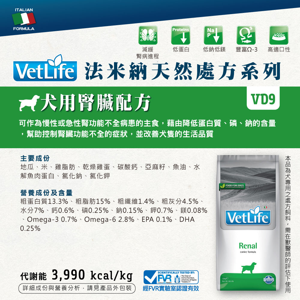 VET LIFE法米納 狗處方糧 關節 腸胃道 肝臟 泌尿道 腎臟 體重 心血管 血糖 低敏 狗飼料