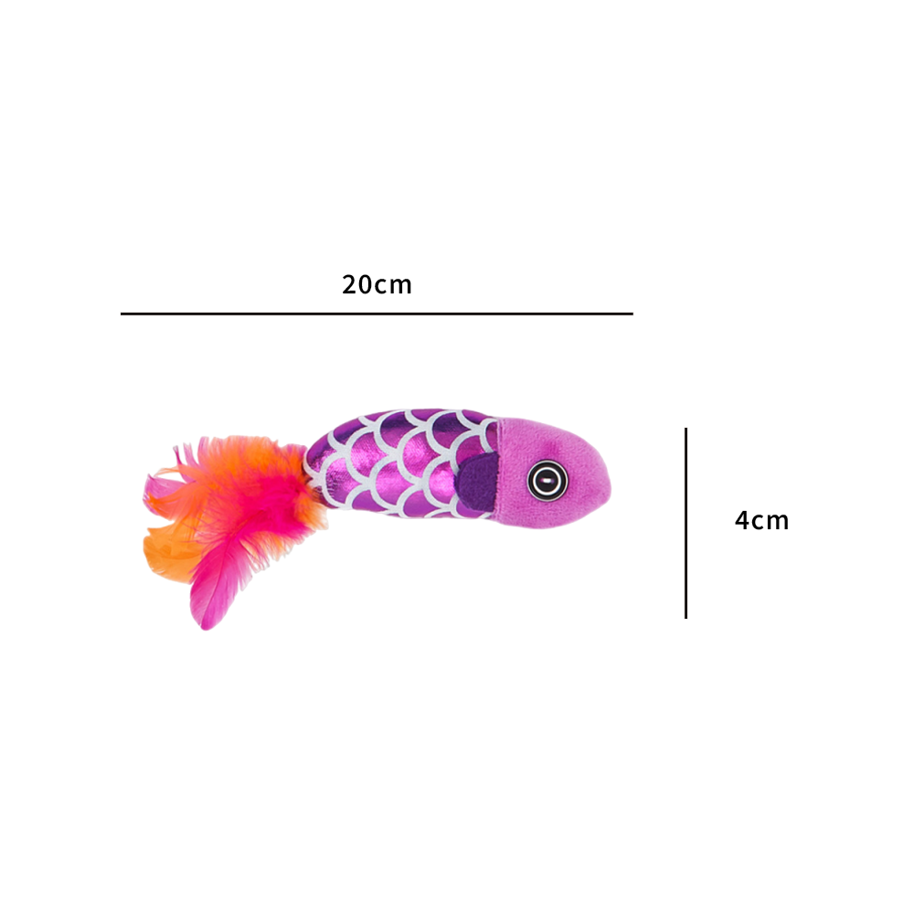 Duodoo 海底亮光動物貓玩具 貓薄荷 貓玩具 海洋魚章魚造型 含貓薄荷 絨毛玩具 羽毛 魚 自嗨 解悶貓玩具
