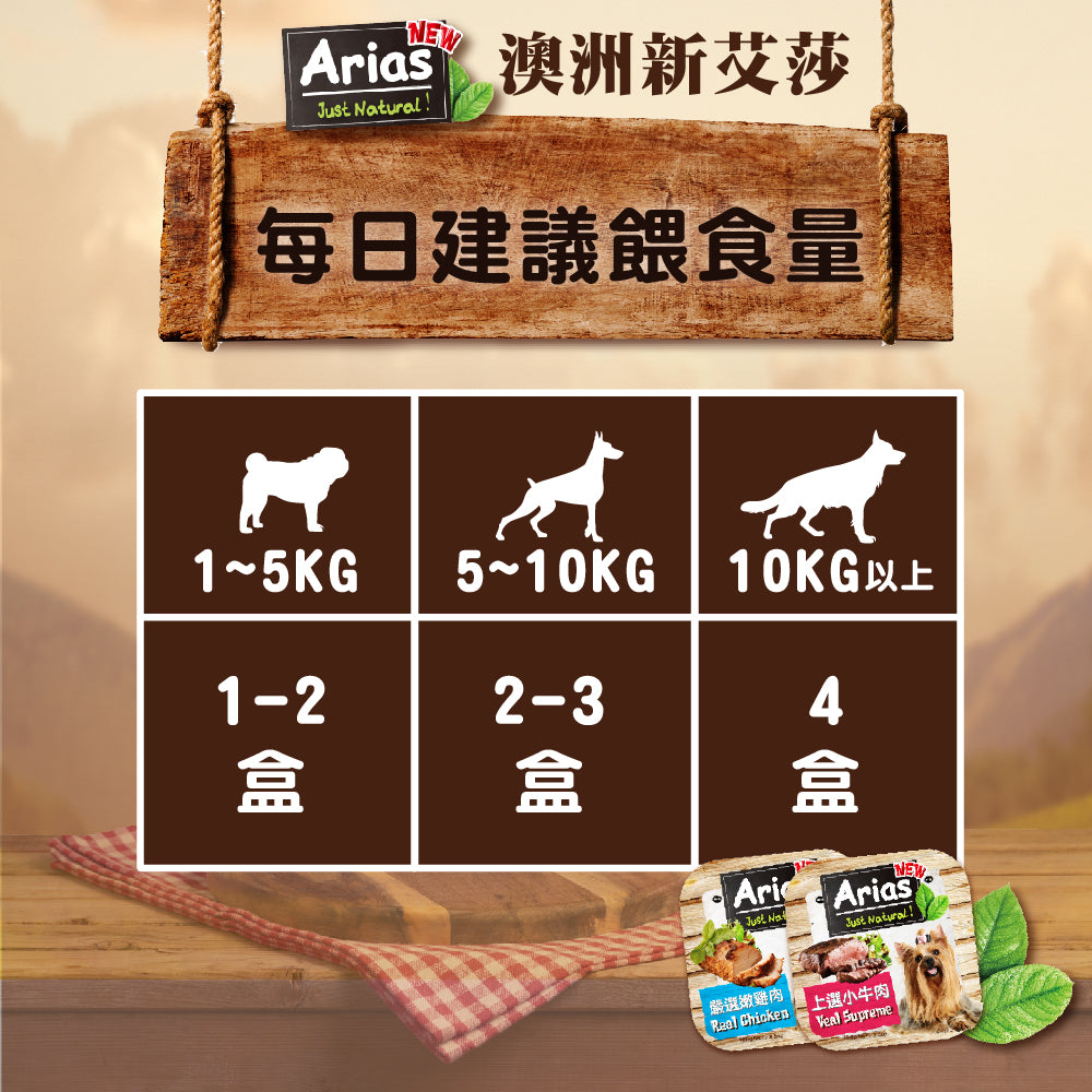 澳洲Arias新艾莎 犬餐盒100g 狗狗餐盒 餐盒 毛掌櫃寵物