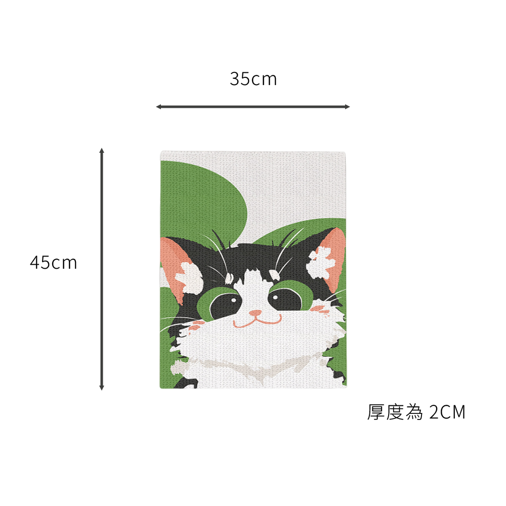 Scrapaw 大臉貓貼牆貓抓板 貓抓板 立式貼牆 耐磨環保 加厚不掉屑 貓咪磨爪 貓爪板
