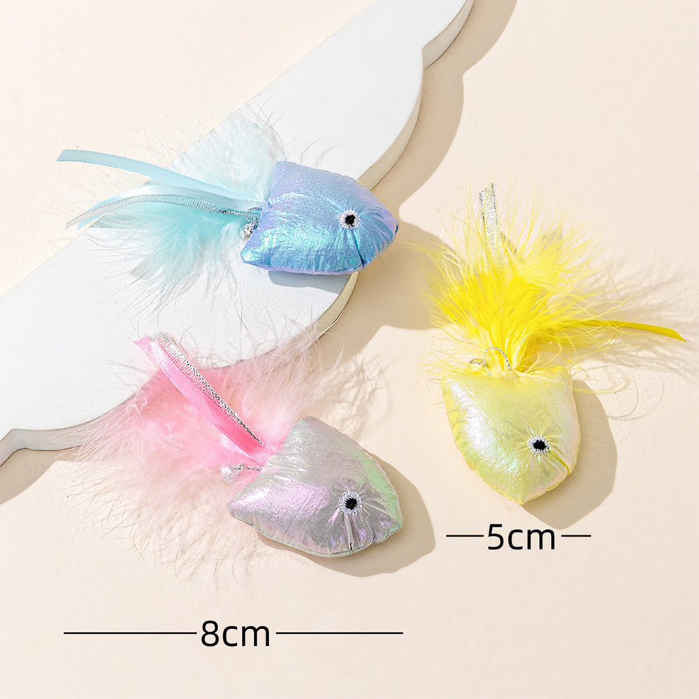 Duodoo 貓薄荷貓玩具 羽毛 魚兒 仿真 羽毛魚 貓咪 玩具 自嗨 解悶 含貓草 新款 貓薄荷 玩具 耐抓耐咬