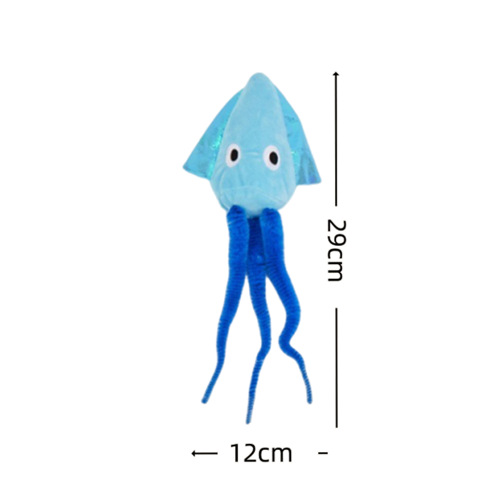 Duodoo 海底亮光動物貓玩具 貓薄荷 貓玩具 海洋魚章魚造型 含貓薄荷 絨毛玩具 羽毛 魚 自嗨 解悶貓玩具