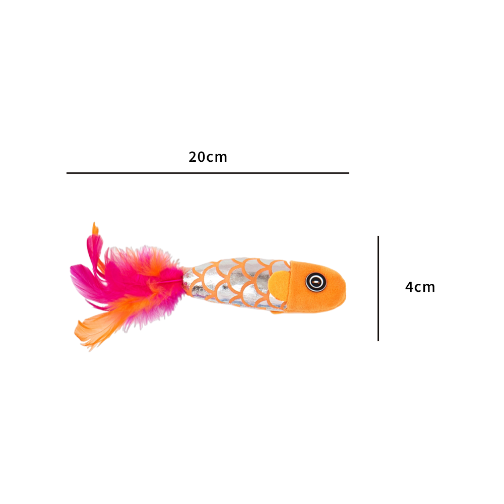 Duodoo 海底亮光動物貓玩具 貓薄荷 貓玩具 海洋魚章魚造型 含貓薄荷 絨毛玩具 羽毛 魚 自嗨 解悶貓玩具