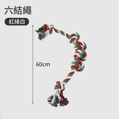 ROOOPE 手工棉繩 中大型犬 大狗狗玩具 寵物磨牙咬繩結 編織五結 寵物玩具 耐咬不易壞